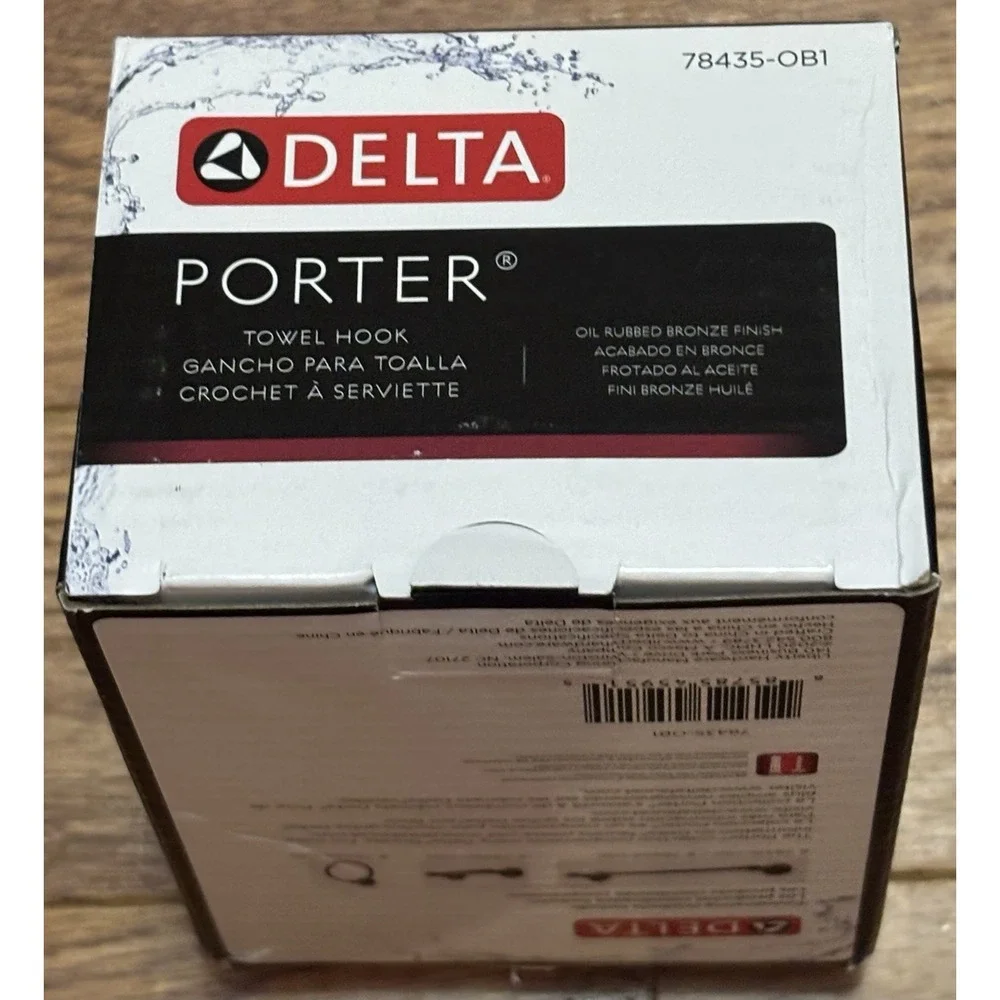 Delta 78435-OB1 Porter Multi-Purpose Robe Towel Hook, Oil Rubbed Bronze